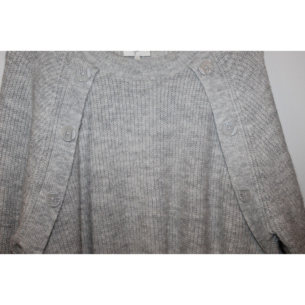 Joie Aine Ribbed Balloon Sleeve Pullover Sweater Button Shoulder Accent Large - Picture 10 of 16
